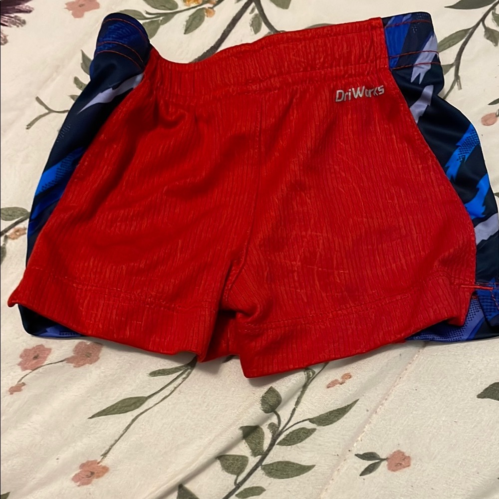 Red Athletic Mesh Training Shorts